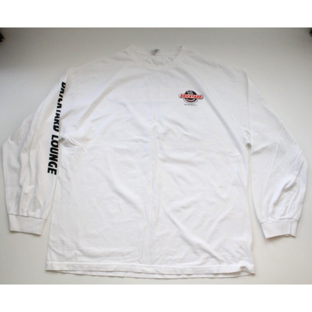 VTG Brickyard Lounge Daytona Beach  Indy Nascar Long Sleeve Shirt White Size 2XL - Picture 2 of 10
